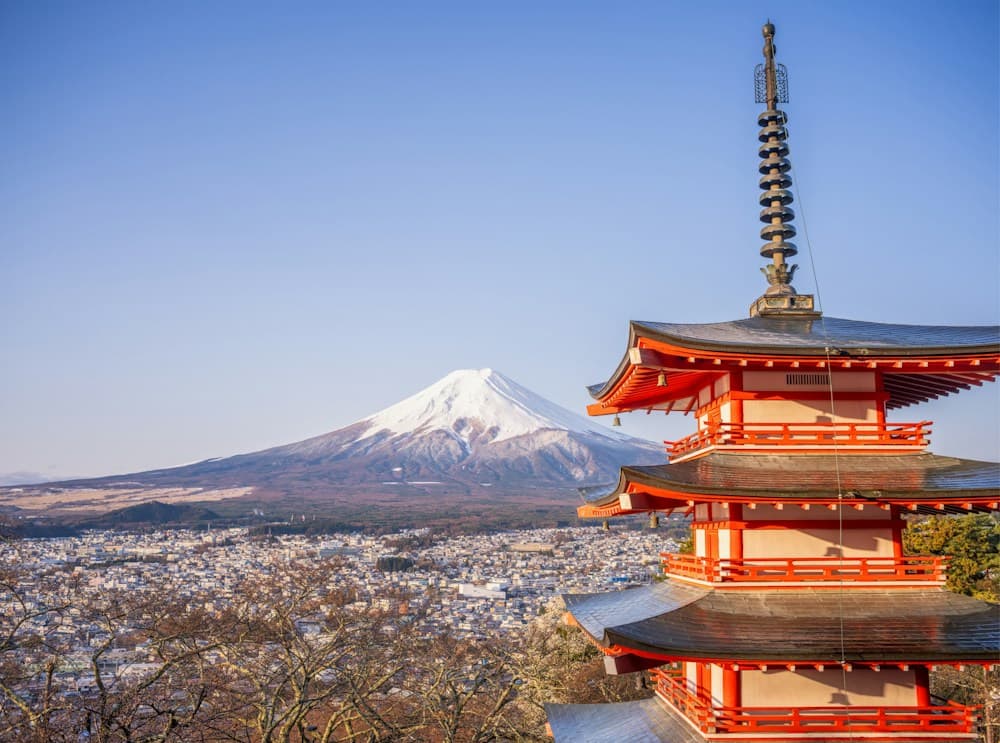 Chureito Pagoda and Mount Fuji